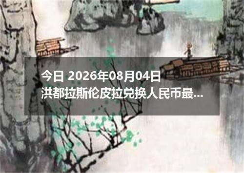 今日 2026年08月04日 洪都拉斯伦皮拉兑换人民币最新汇率行情