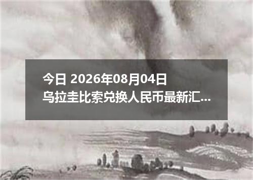 今日 2026年08月04日 乌拉圭比索兑换人民币最新汇率行情
