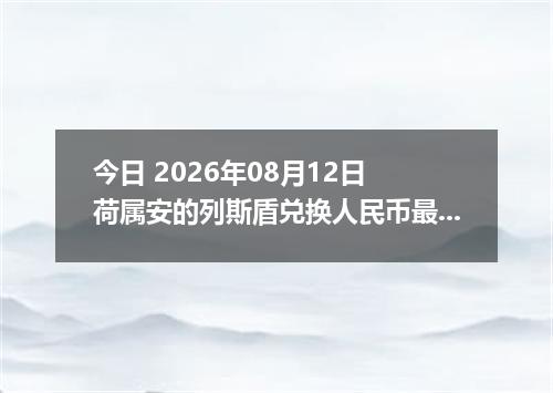 今日 2026年08月12日 荷属安的列斯盾兑换人民币最新汇率行情