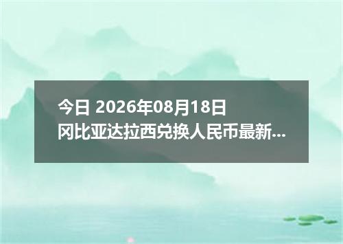 今日 2026年08月18日 冈比亚达拉西兑换人民币最新汇率行情