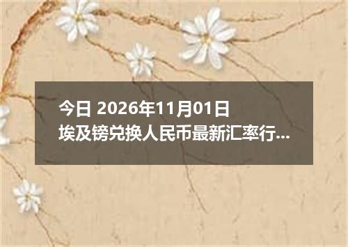 今日 2026年11月01日 埃及镑兑换人民币最新汇率行情