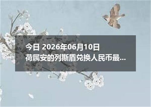 今日 2026年06月10日 荷属安的列斯盾兑换人民币最新汇率行情