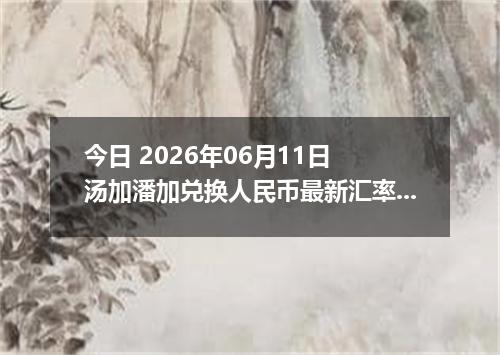 今日 2026年06月11日 汤加潘加兑换人民币最新汇率行情