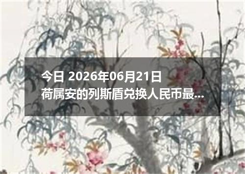 今日 2026年06月21日 荷属安的列斯盾兑换人民币最新汇率行情