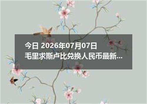 今日 2026年07月07日 毛里求斯卢比兑换人民币最新汇率行情